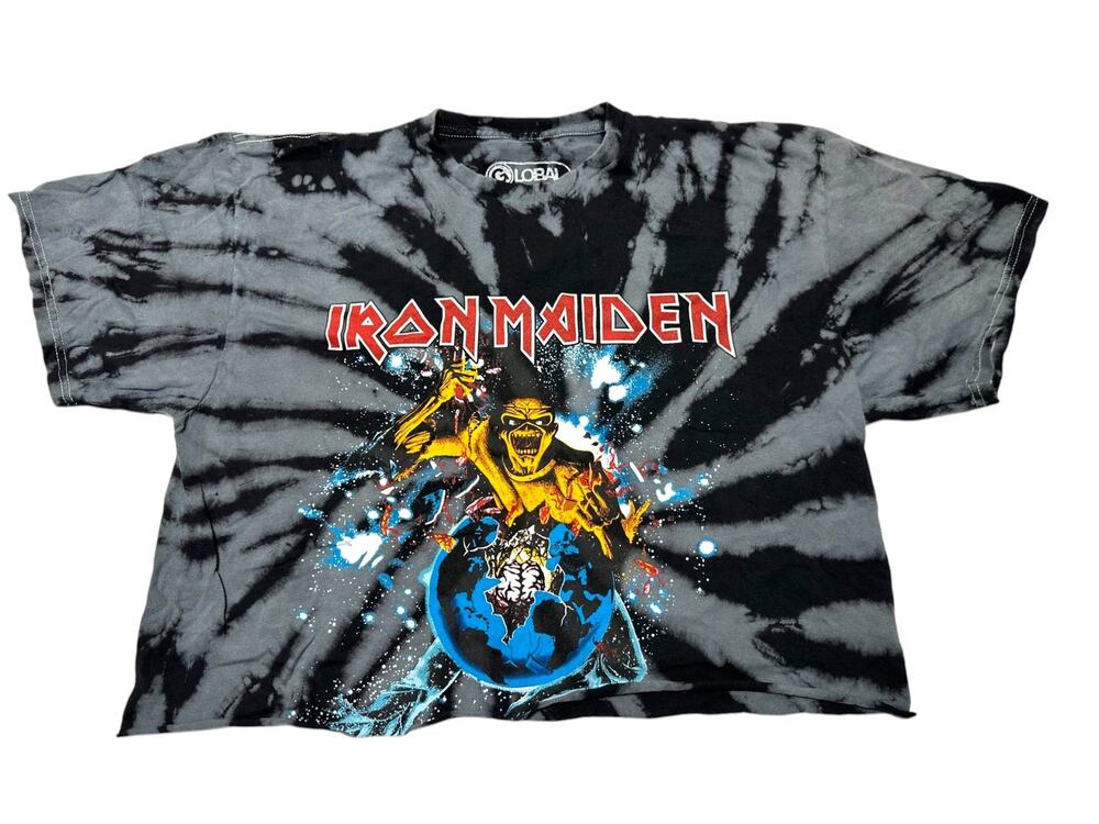 Global Crop Iron Maiden Graphic Band Tee Size Medium